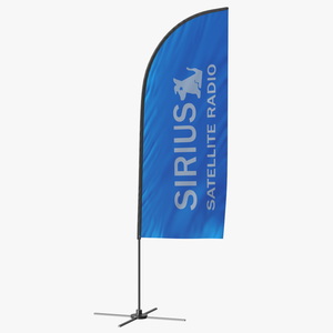 3D model Feather Flag Banner with Stand