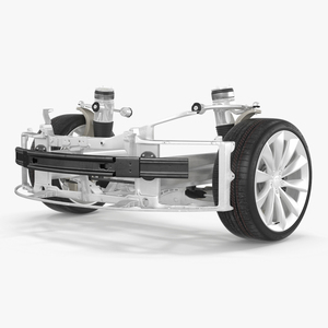 3D model Car Front Chassis with Suspension System