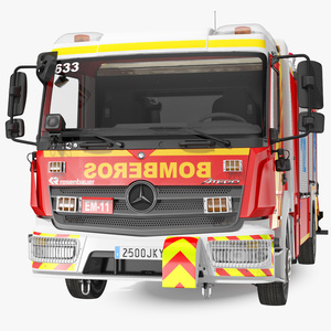 3D model Mercedes Benz Atego 1530 Firetruck Simple Interior