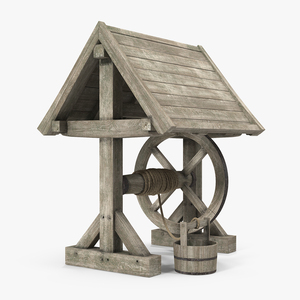 Wooden Water Well 3D