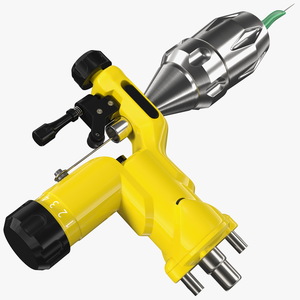 3D Professional Rotary Tattoo Machine Yellow