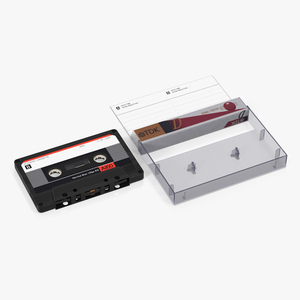 3D Audio Cassette Tape with Box model