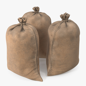 Standing Military Sandbags Dusty 3D