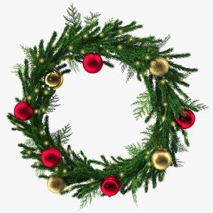 3D Christmas Ball Wreath