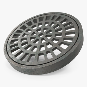 3D Water Drain Cover Round model