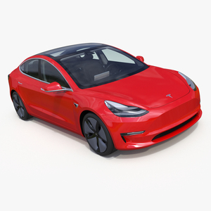 Tesla with Aero Wheel Cover Accessories 3D model