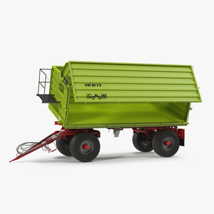 Conow HW-80 v9 Dump Trailer Rigged 3D model