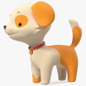 3D Cartoon Puppy Dog Rigged for Modo model