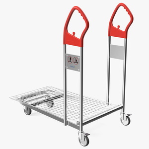 3D Cargo Flat Trolley model