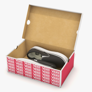 Classic Slip-On Vans in Box 3D