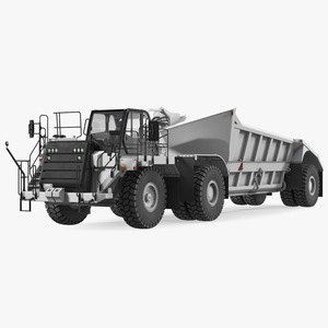 Heavy Duty Dump Trailer Clean 3D model