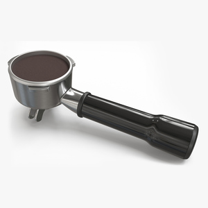 3D Portafilter with Pressed Ground Coffee model