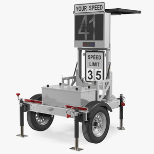 3D Mobile Speed Radar Trailer