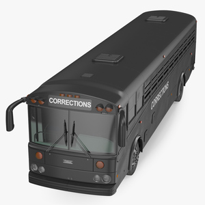 3D model Prison Transport Bus Thomas Saf T Liner Black