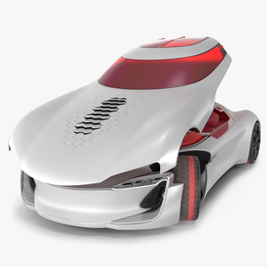 3D Electric Concept Car Rigged for Cinema 4D