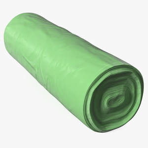 Green Eco Trash Bag Roll 3D model