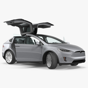 3D model Tesla Model X P90D 2017 Rigged