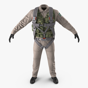 3D model Russian Jet Fighter Pilot Uniform 2