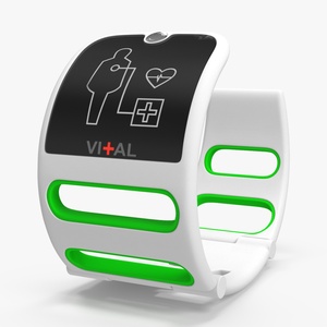 3D Medical Bracelet Vital Green model