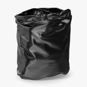 3D Open Black Rubbish Bag Small model