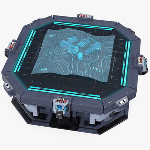 3D Sci-Fi Table with Hologram