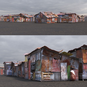 3D Rusty Slum Settlement