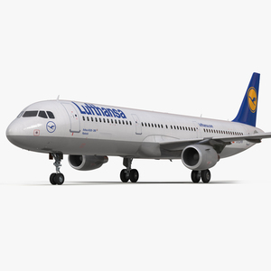 3D Airbus A321 Lufthansa