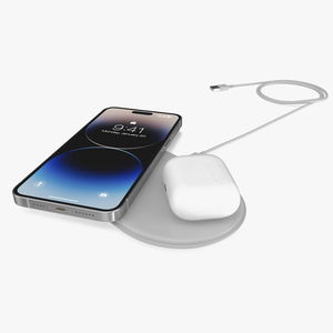3D Apple AirPower Charger with iPhone 14 Pro Max and Airpods Pro