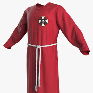 3D Red Long Robe Ku Klux Klan