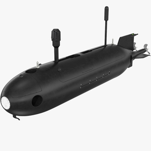 3D Submarine Drone Rigged for Cinema 4D