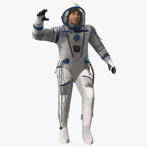 3D Astronaut Wears a Russian Sokol Suit KV2 Rigged for Maya