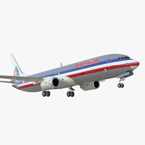 3D Boeing 737 900 ER American Airlines with Cabin