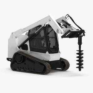 3D Compact Tracked Loader with Auger model