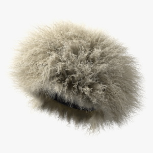 3D Papakha Caucasian Hat White Fur