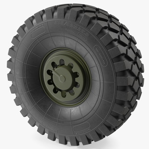 Rim Tire for Military Machine 3D model