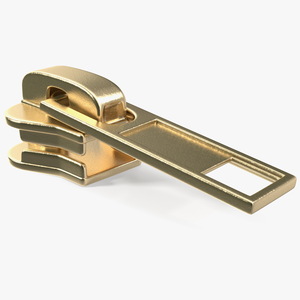 3D Gold Zipper Slider model