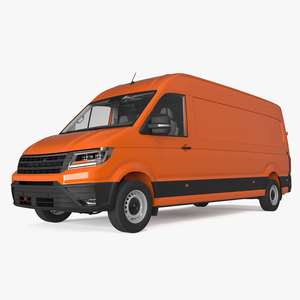 3D Long Van Generic Orange Colored