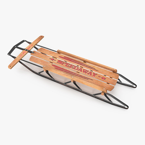 Vintage Snow Sled 3D