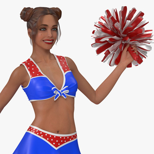 3D model Pompom Dancing European Female