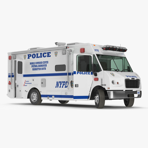 3D NYPD Mobile Command Center Rigged model