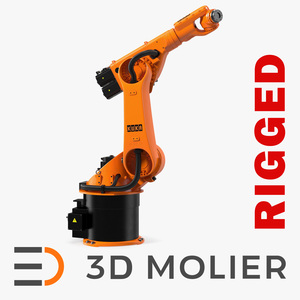 3D model KUKA KR 60-3 Industrial Robot Arm Rigged