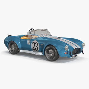 AC Shelby Cobra 1965 Blue Yellow 1965 3D