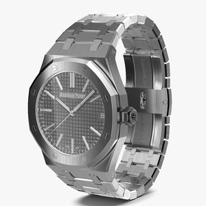 Audemars Piguet Royal Oak Grey White Gold Grande Tapisserie 3D model