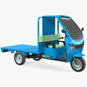 3D model Three Wheeler Cargo Rickshaw Rigged