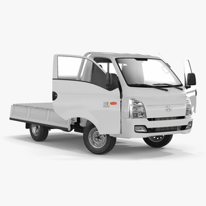 3D model Flatbed Truck Hyundai HR 2023 Rigged for Cinema 4D