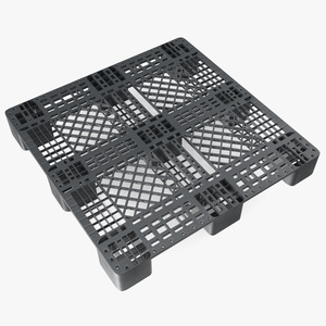 Black Non-Slip Plastic Pallet 3D model