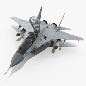 MiG 29 KUB Tandem Aircraft Indian with Armament Rigged 3D model