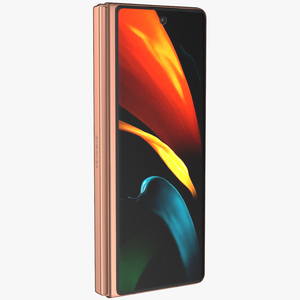 3D model Samsung Z Fold 2 Bronze Closed