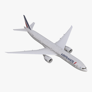 Boeing 777 300ER Air France Rigged 3D model