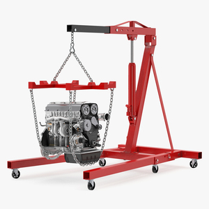 Shop Crane with Engine 3D